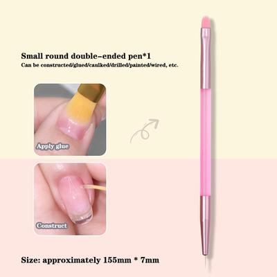 Nail Design Art Double Headed Pen Brush Painting Brush Uv Gel Extension Drawing Carving Pen Diy Manicure Tool Nail Brush