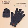 HAOTO Woodpecker Men's Winter Leather Touchscreen Gloves