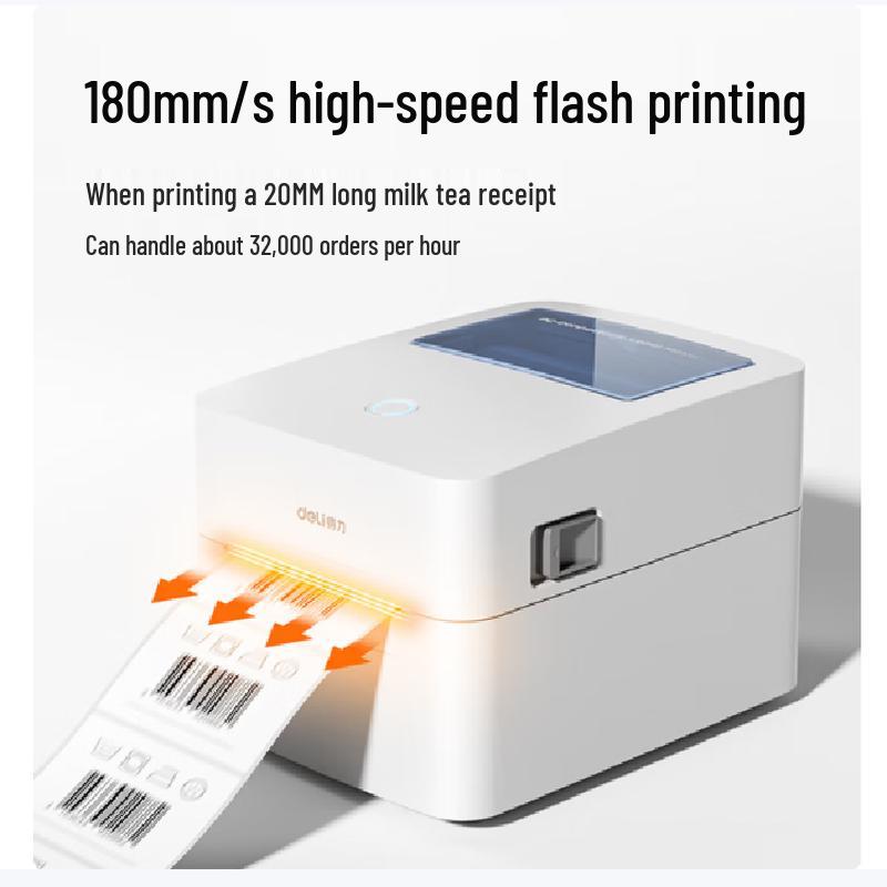 Deli GE130W Thermal Label Printer CN plug (adapter included)