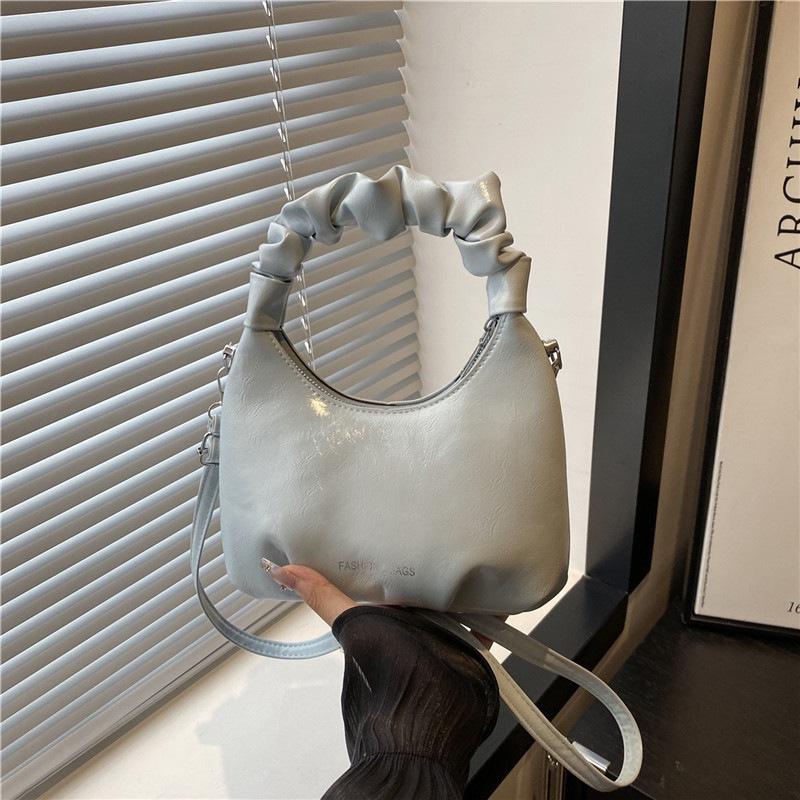 

Модный тренд 2025 года повседневная простая сумка-ведро летняя новая женская индивидуальная наплечная сумка-мессенджер синий