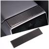 Carbon Fiber Center Armrest Box Rear Panel Sticker Trim For Tesla Model 3 23-24