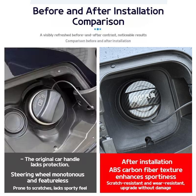 ABS Kohlefaser Für Volkswagen Golf 7 MK7 GTI Golf 8 MK8 GTI Käfer Scirocco Passat CC Tiguan Tankdeckel Zieraufkleber