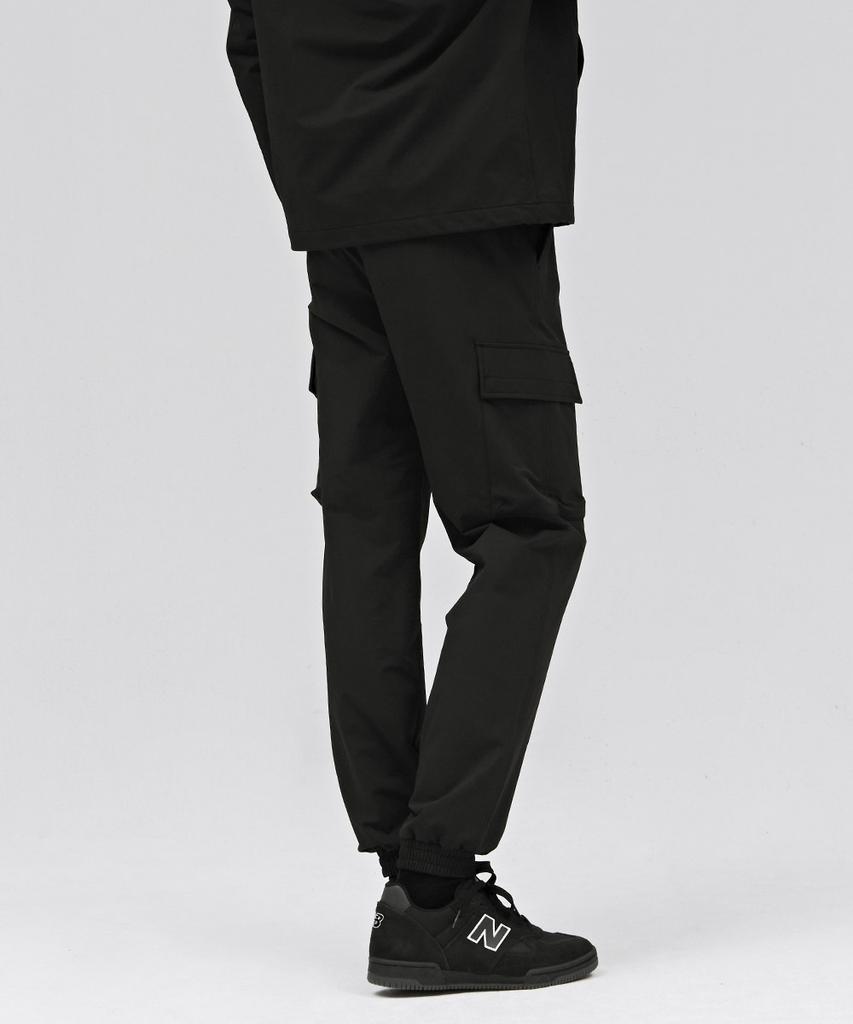 CHASECULT Men'S Stretch Fleece-Lined Cargo Jogger Pants - Black