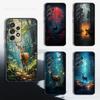 Cute Deer Animals Case For Samsung S10,Plus,S9,S22,S25,Ultra,S24,S21,S20,S23,FE,Lite,Soft Silicone Black