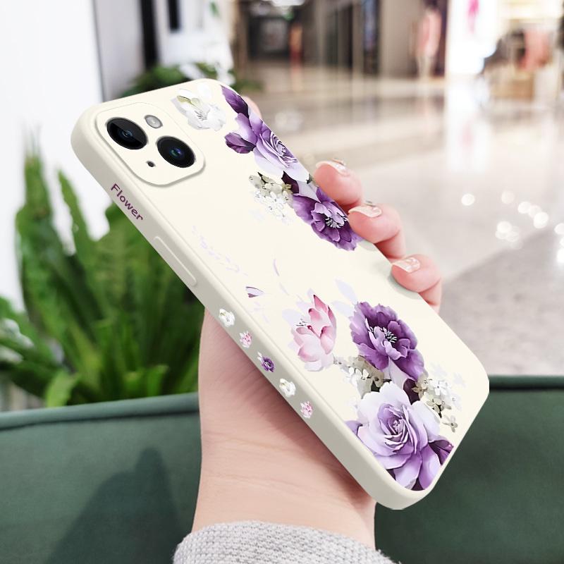 Beautiful Peony Phone Case For iPhone 16 15 14 13 12 11 X XR XS Plus Pro Max Mini Silicone Cover