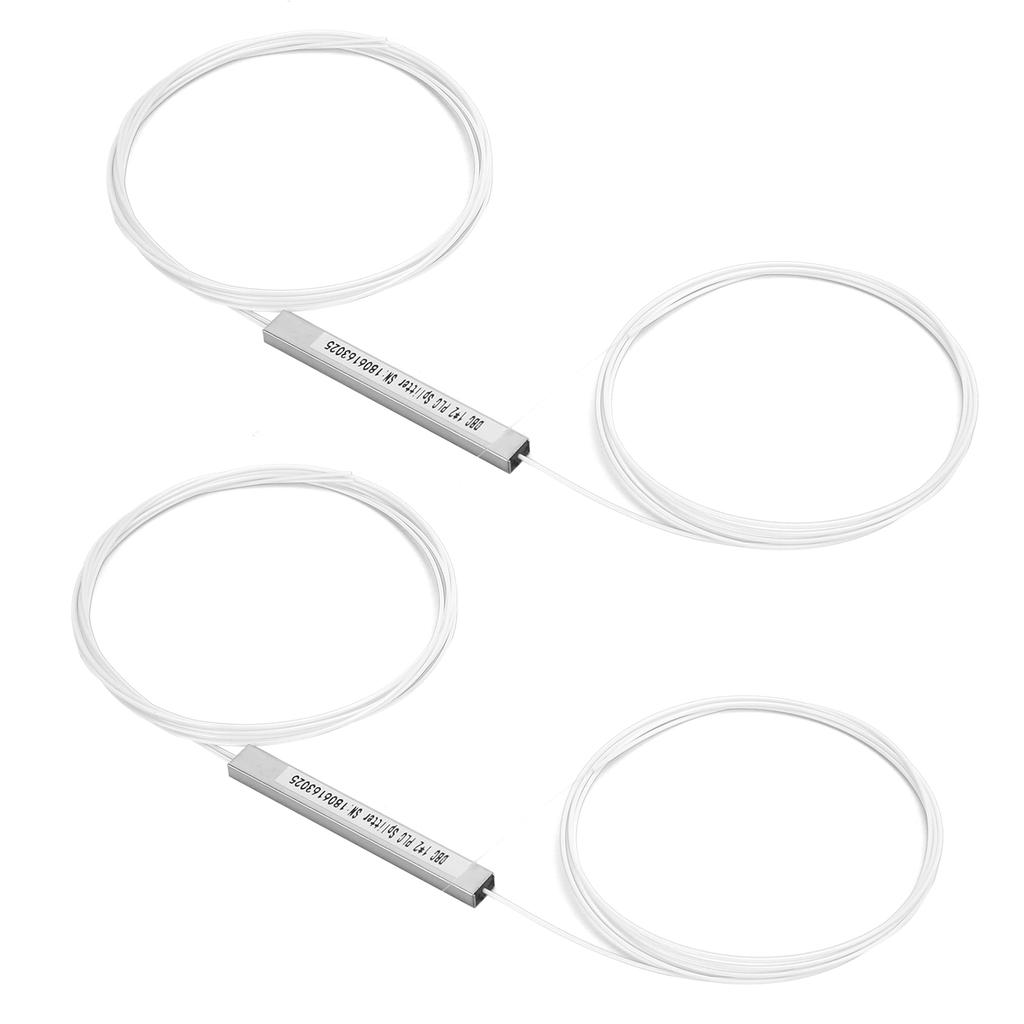 2Pcs PLC Splitter Bare Fiber No Connector Single Mode Power Management Computer Peripherals(1 x 2 )