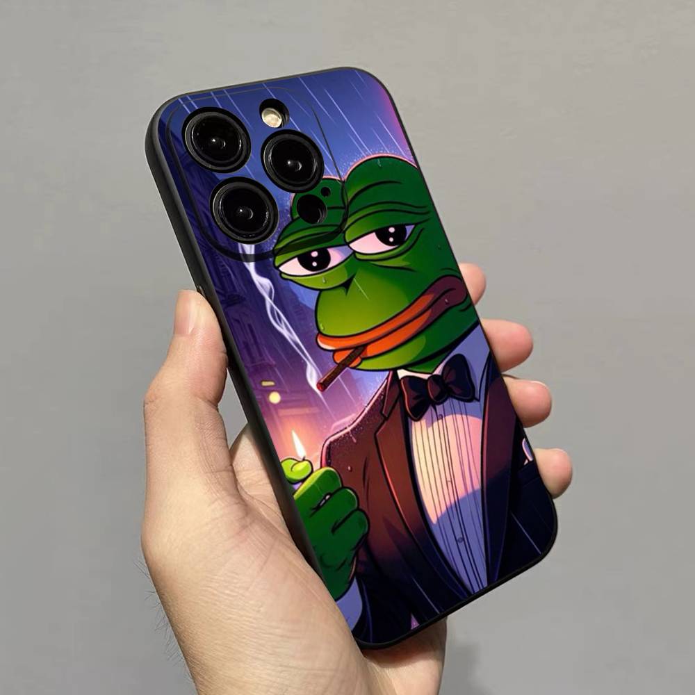 Traurige Frosch Pepe Handyhülle Für iPhone 17 16 15 14 11 12 13 Mini Pro XS Max Plus Hülle Schale