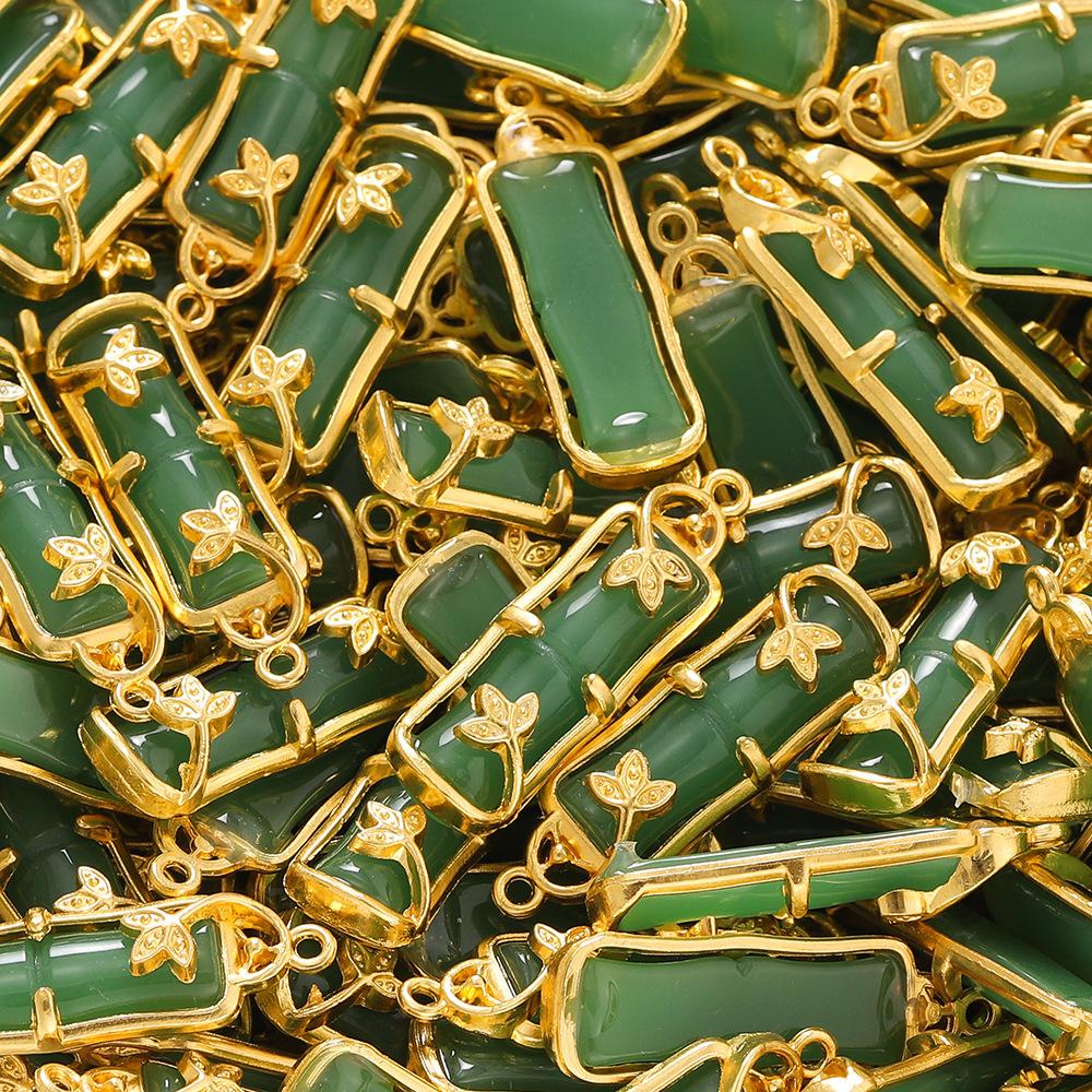 

2 шт. стеклянный сплав инкрустированный нефритовый кулон с пряжкой безопасности облачный замок кулон ручной работы браслет ожерелье антикварные аксессуары для одежды