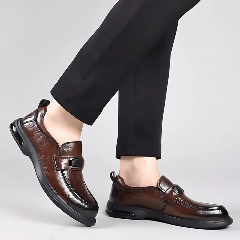 Classic Men's Leather Oxford Shoes Big Toe Men's Casual Business Driving Shoes Party Shoes Men's Dress Shoe 38-44