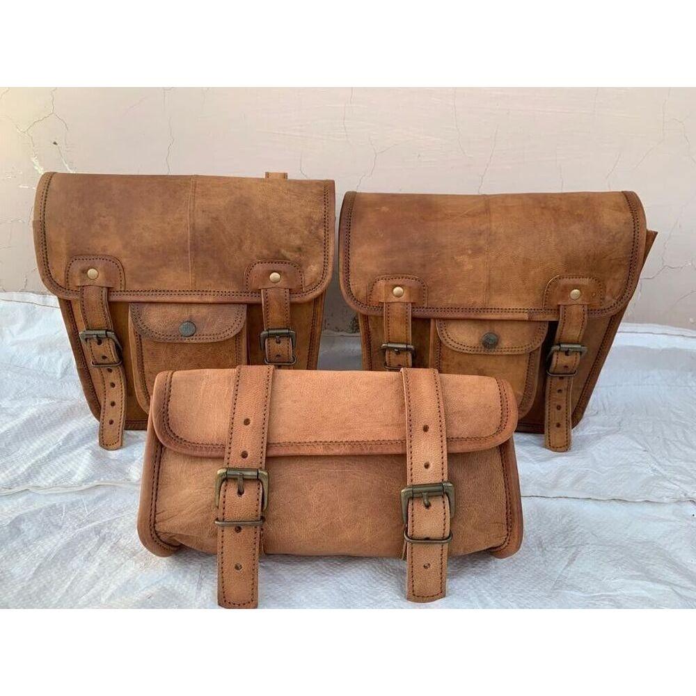 Combo Geantă laterală pentru șa pentru motocicletă Genți pentru scule Geanta pentru șa Bagaj piele universală