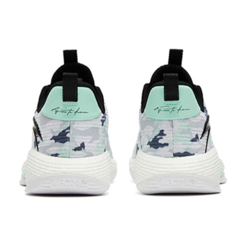 Anta Skyline Team Cushioning Anti-Slip And Wear-Resistant Low-Top Basketball Shoes Men's Gray Porcelain Green Sneakers 112311601-6