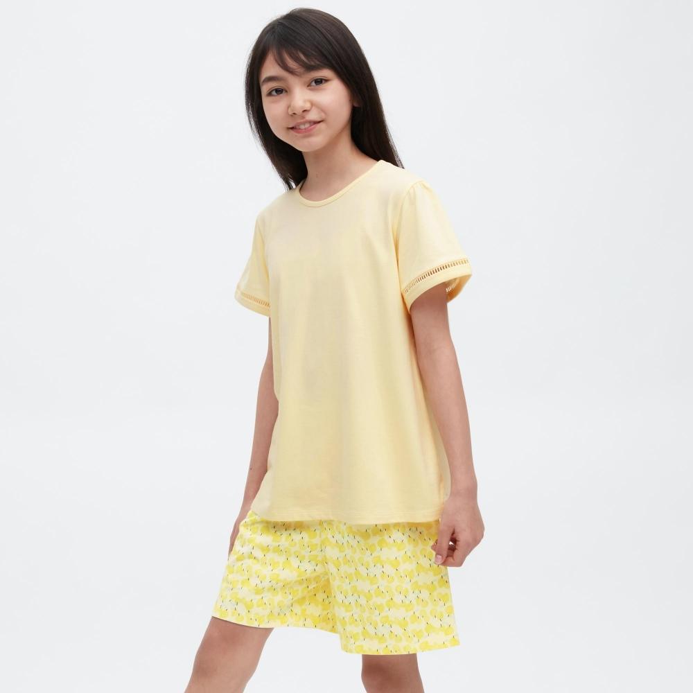 

UNIQLO JAPAN GIRLS AIRism Cotton Blend Set Fruit Short Sleeve