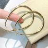 111 Silver Needle Simple Design Sense Droplet Ring Earrings Retro Premium Temperament Geometric Earrings Earrings Pendant