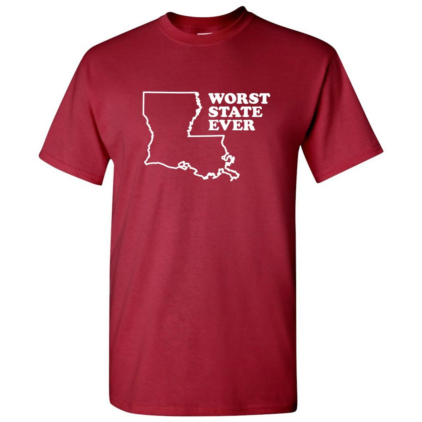 

Louisiana Worst State Ever - Home Sports Team Short Sleeve T-Shirt - Cardinal XL