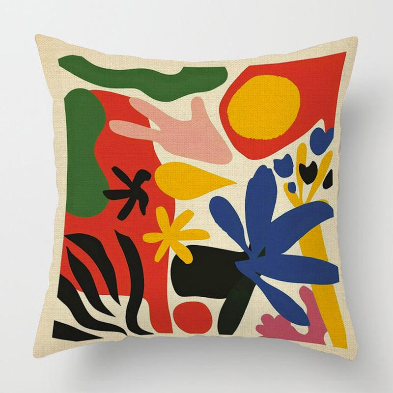 Home Decor Colorful Abstract Pattern Digital Print Pillow Pattern Cushion Cover Suitable For Sofa Bedroom Car Pillow Cover