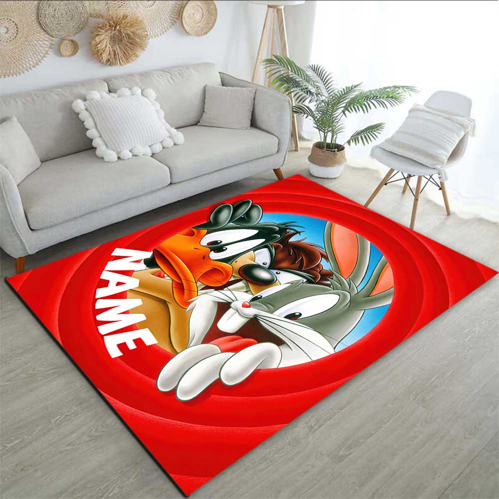 Warner Bros. Películas (7) Personaliza tu alfombra con nombre, cojín para silla de oficina, regalo para dormitorio sala de estar del hogar.