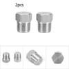 Male Thread Stainless Steel Pipe Countersunk Plug Hex Head Socket Pipe Fittings(PT1 8 2PCS)