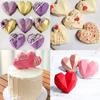 6-Cavity Diamond Heart Silicone Mold for Baking Non-Stick Valentines Day Chocolate Bomb Mold Heart Shaped Candy Soap Tray