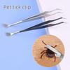 2 In 1 Stainless Steel Tick Remover Tool Professional Tick Removal Tweezers for Dogs Cats Humans Pet Flea Removal Clip