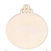 Creative Unfinished Round Wooden Discs with Holes Christmas DIY Art Crafts Hanging Wood Slices Festival Decoration Ornaments
