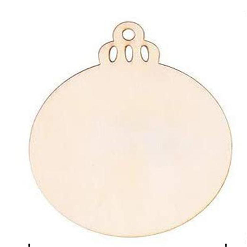 Creative Unfinished Round Wooden Discs with Holes Christmas DIY Art Crafts Hanging Wood Slices Festival Decoration Ornaments