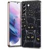Transparent Phone Case Cover for Samsung Galaxy S25 S24 S23 S22 S20 S21 FE Ultra S24 S23 S10 S10E Plus Cute Cartoon Cat Pattern