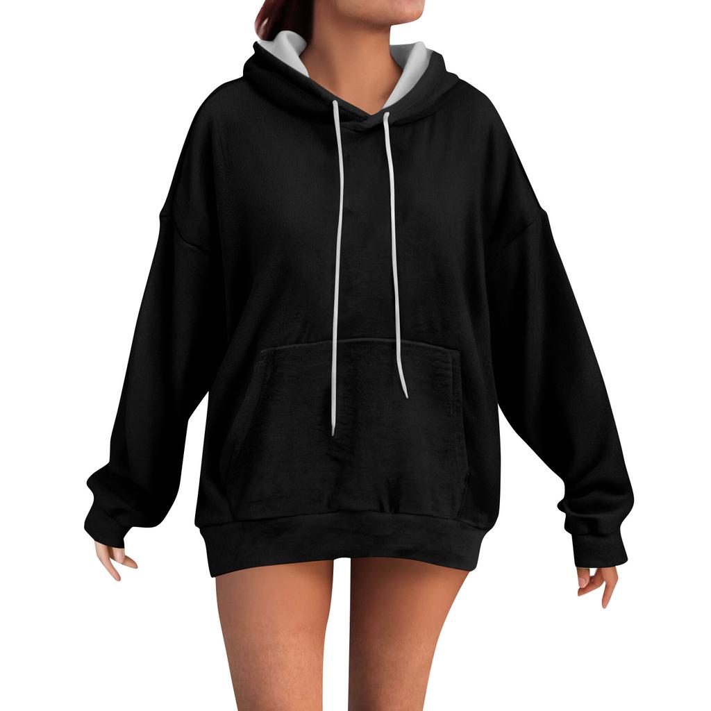 Sudaderas con capucha para mujer Oversized Invierno Felpa Sudaderas lindas Jersey Ropa de otoño invierno a la moda