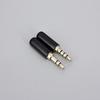3.5mm Audio Jack Male Connector 3 4 Pole 3.5 Adapter Headphone Plug Earphone Repair Black Cable Solder Wire DIY AUX
