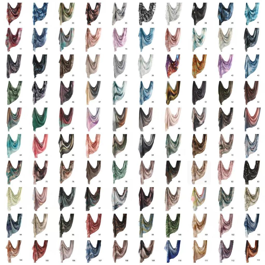 "Ethnic Watercolor Modal Cotton Shawl Satin Print Scarf for Women"