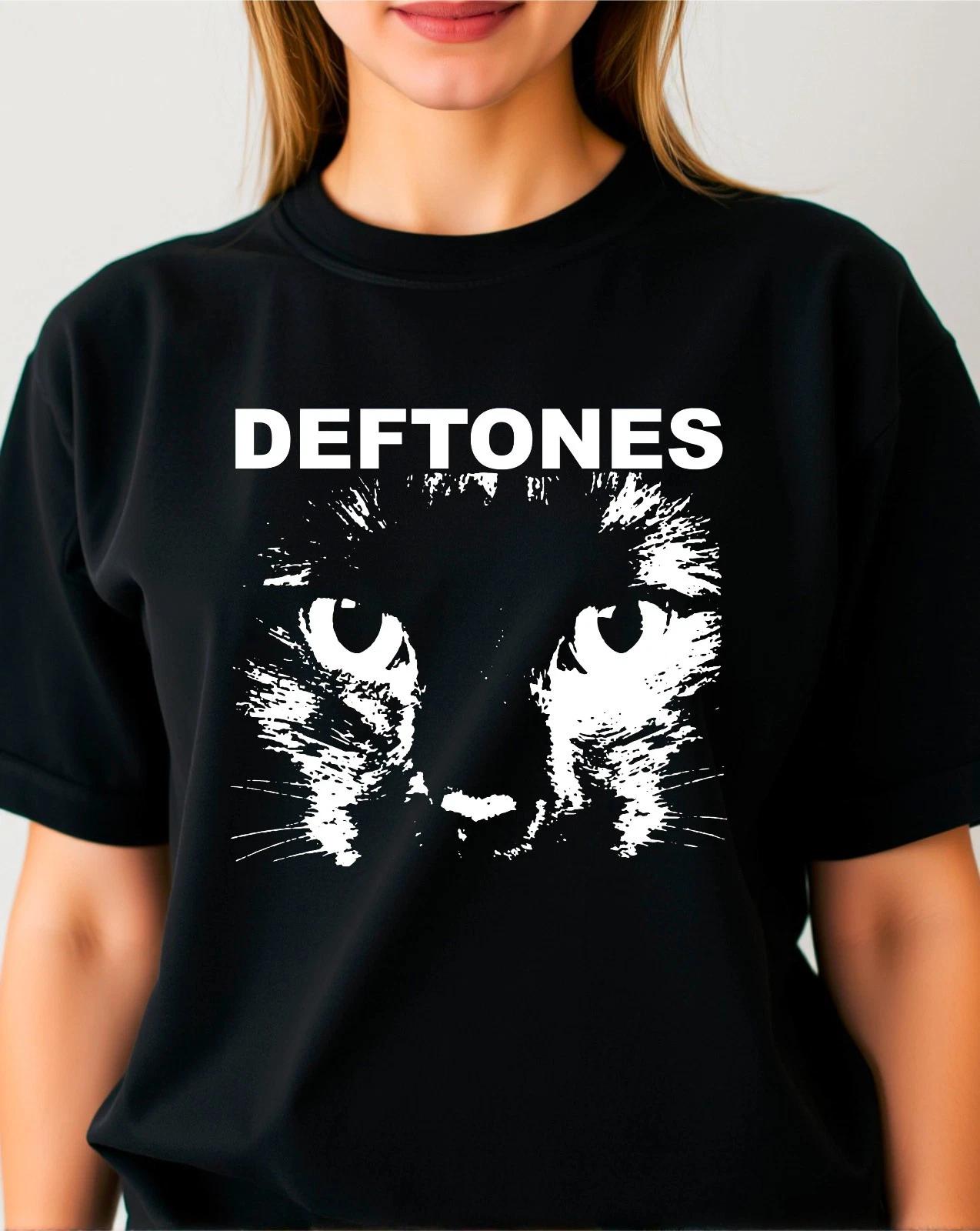 

Футболка Deftones Cat Eyes, Мерч музыкальной группы, Ретро-стиль, Вдохновленная музыкой, Подарочная футболка 2XL