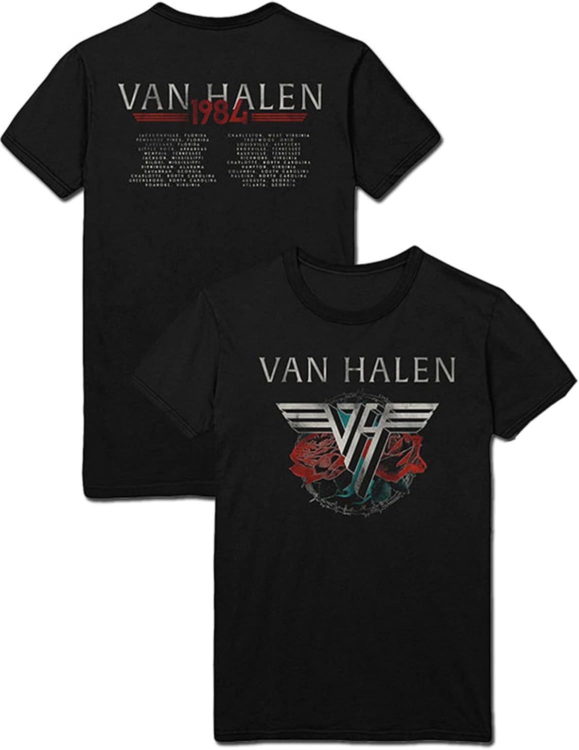 Официальная футболка Van Halen 84 Tour Мужская унисекс S разноцветный