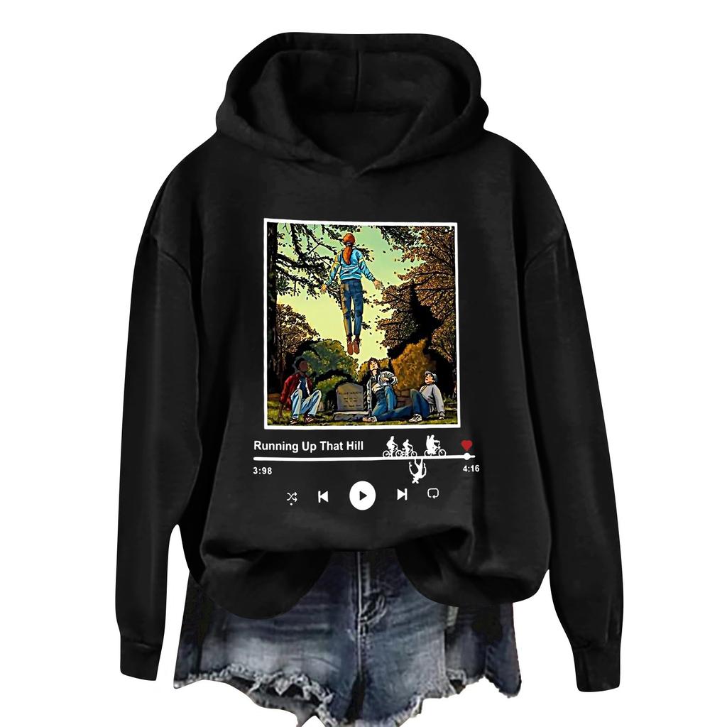 Women's And Men's Unisex Fashion Outfit Sweatsuit Printed Long Sleeved Casual Hooded Sweatshirt