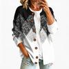 Women's Retro Printed Long Sleeve Button Front Knit Cardigan
