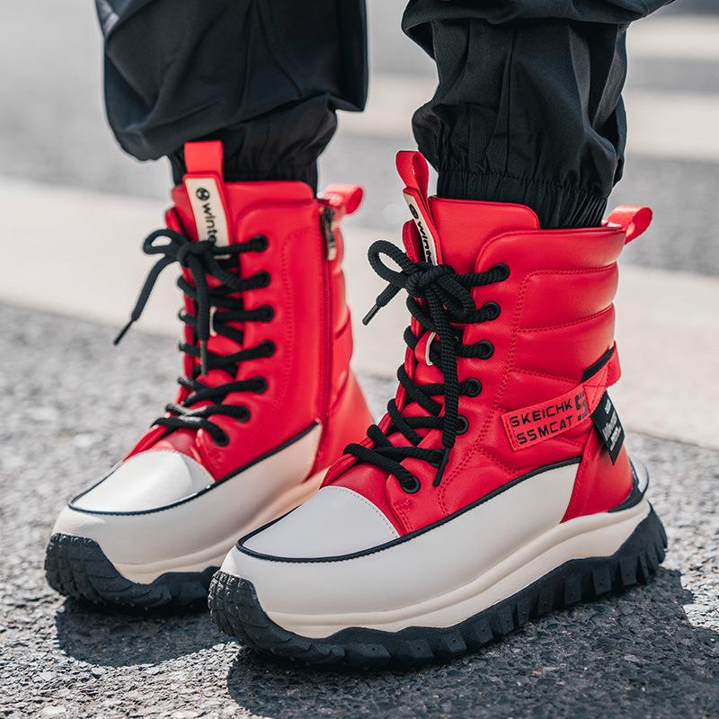 Ladies Plush Fashionable Cotton Boots Warm Thick Winter Snow Boots Anti Slip Thick Sole Comfortable Casual