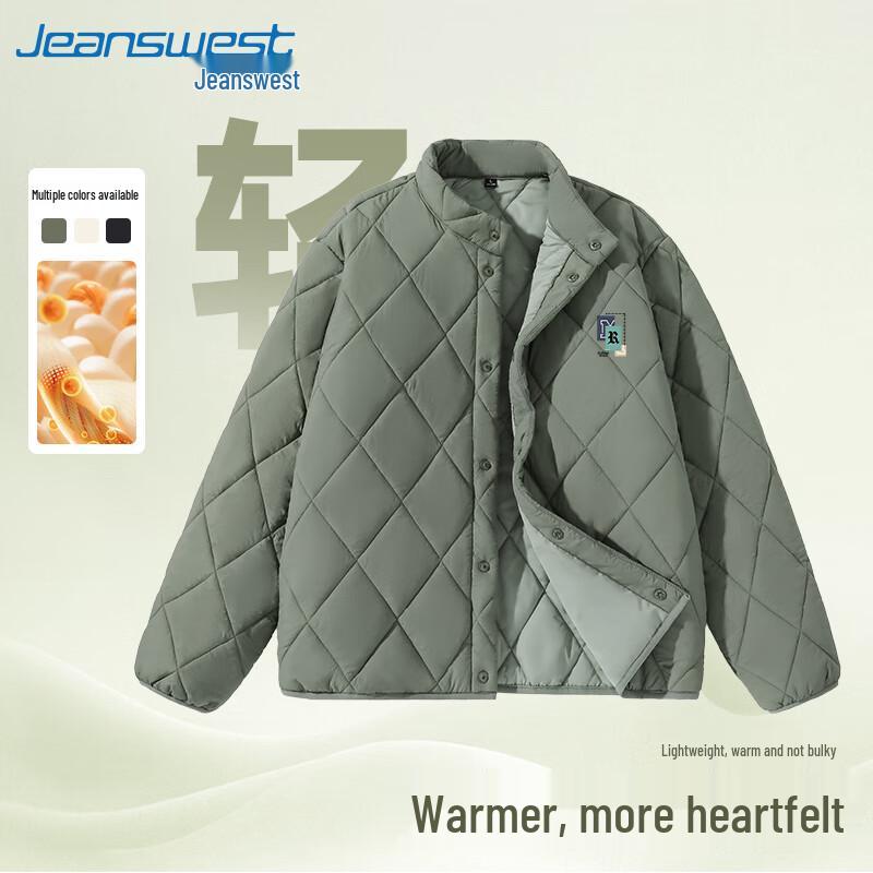 

Jeanswest Men s Diamond Quilted Padded Winter Jacket L