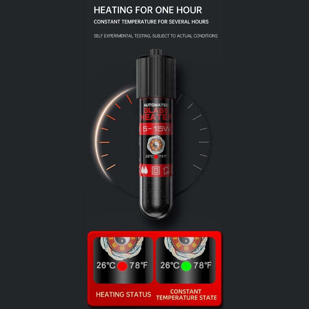 5/10/15W Mini Heating Rod Automatic Aquarium Heater Thermostat Heater  Fish Tank