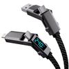 4-in-1USB Cable Type C PD Fast Charging Wire With Digital Display For iPhone Macbook iPad Samsung Xiaomi Type C Lighting Cable