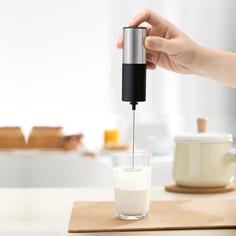 3-Speed Handheld Stainless Steel Milk Frother & Egg Beater with Sleeve