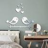 Branch Bird Love Acrylic Mirror Stickers Self-Adhesive Easy To Use 3D Wall Decorative DIY Sticker Home Decoration Accessories