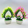 Artificial Bonsai Realistic Fresh-keeping Plastic Elegant Fake Wedding Lily Flower with Pot