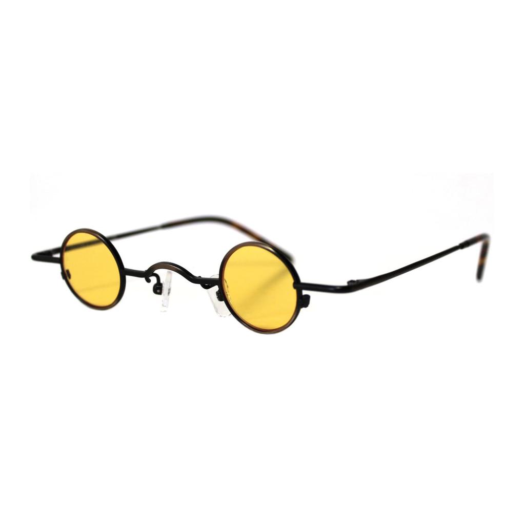 Fujisan Glasses ORIGINAL EVIL Rund Steampunk Kishibe Rohan [meSmart] Sonnenbrille, Spaß, Schlank, Unisex, Robust, Stilvoll, (Gelb)