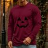 Men's Halloween Long Sleeve Neck Casual Top for Party