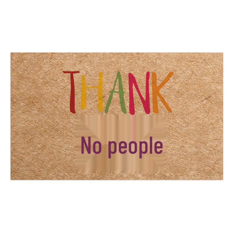 Black Thank You Greeting Cards, 50 Sheets/Pack