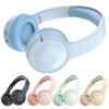 Multi-Mode RGB Over-Ear Headphones Foldable BT 5.3 with MicroSD/FM Radio, 50H Playtime & Custom Light Modes for DJ/Travel