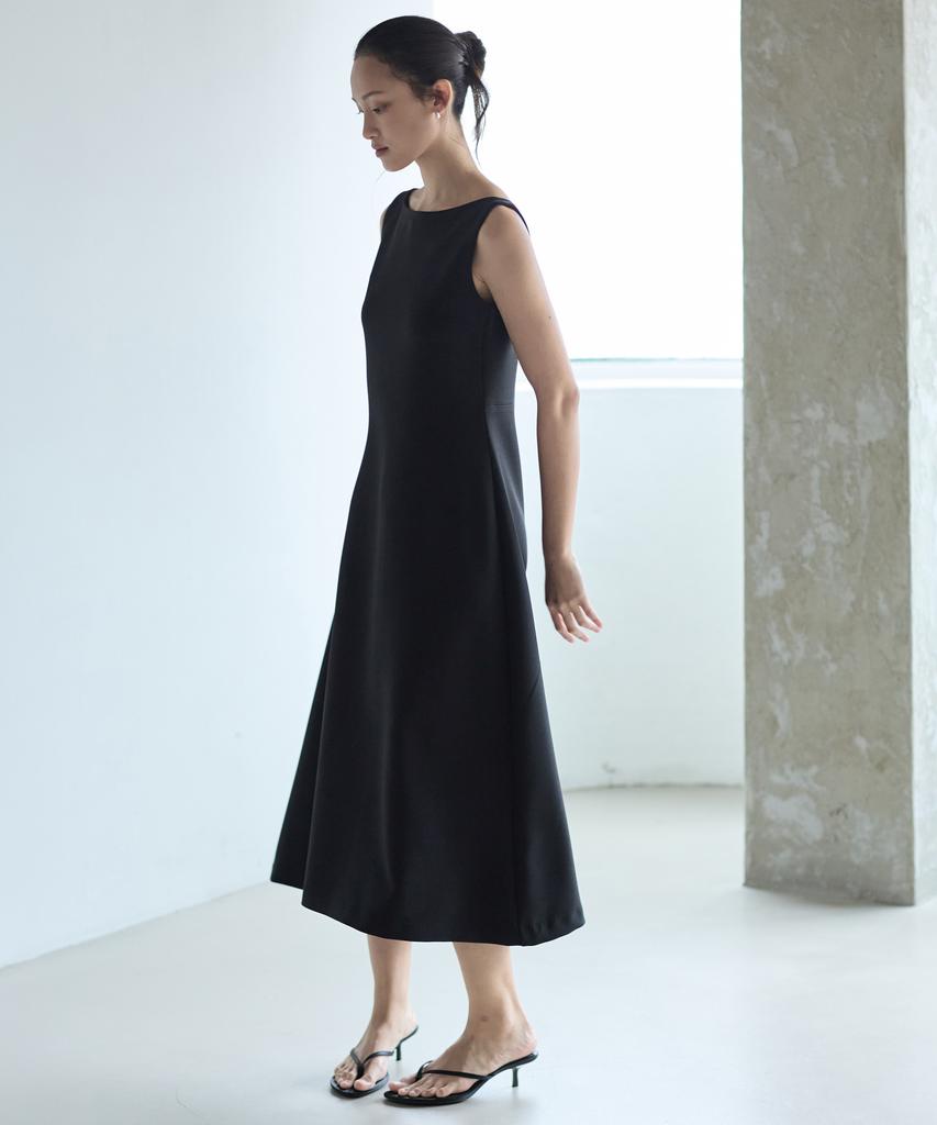 Nutopeu Boatneck Flare Dress_Black