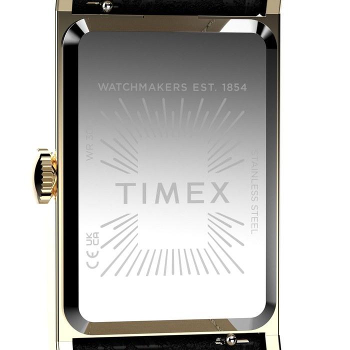 TIMEX 1976 Dress Rectangle Reissue Watch Quartz 30m Waterproof Mineral Glass Silver Dial TW2Y56200 Unisex