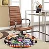 1pc Hunter X Hunter Anime Cartoon Design Round Carpet Office Chair Mat Non-Slip Rug for Home Decor, Living Room, Bedroom