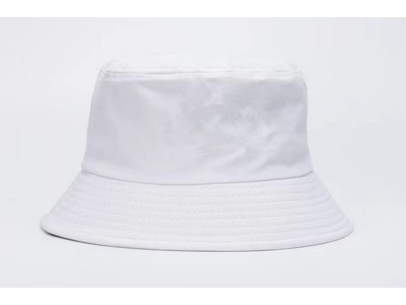 Sombrero de Pescador de Algodón Bordado Personalizado con Protección Solar - Color Sólido de Moda para Hombres y Mujeres