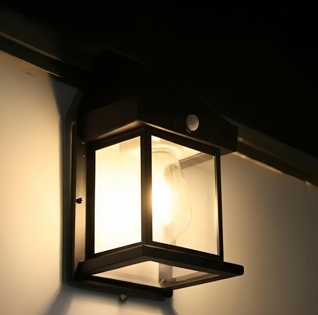 Bubulu Solar Outdoor Gatepost with Motion Retro Automatically Turns Set of 2 of Lights, Sensor, Entryway, Garden, Design, On, (Set 2)