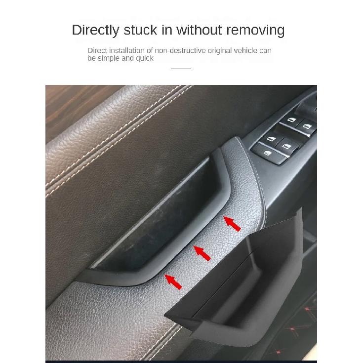 Wewnętrzny uchwyt do holowania drzwi Podłokietnik Panel pokrywa tapicerka dla BMW X 3 X4 F25 F26 2010-2017 Przednia lewa strona